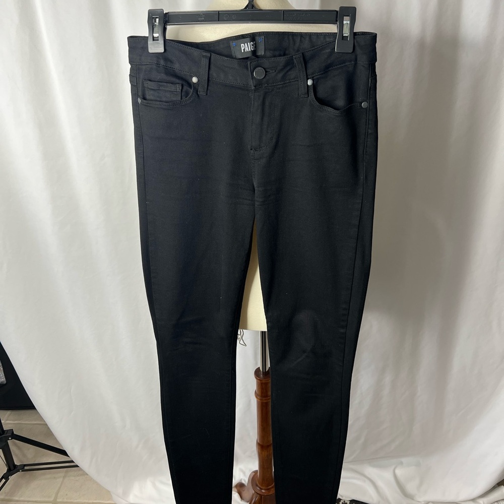✨ PAIGE Skinny Jeans in Black Shadow – DNM 521 – Size (Tag W2139) ✨